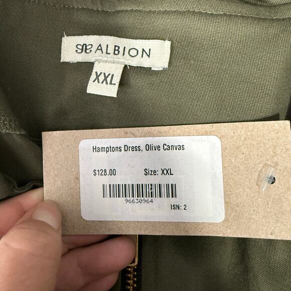 NWT Albion Womens Hamptons Dress, Olive Canvas, XXL - Picture 5 of 5